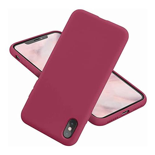 StraTG Purple Silicon Cover for iPhone XS Max - Slim and Protective Smartphone Case [Feature]