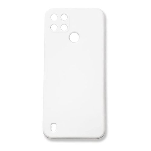 StraTG White Silicon Cover for Realme C21Y / C25 / C25s / C25Y - Slim and Protective Smartphone Case with Camera Protection