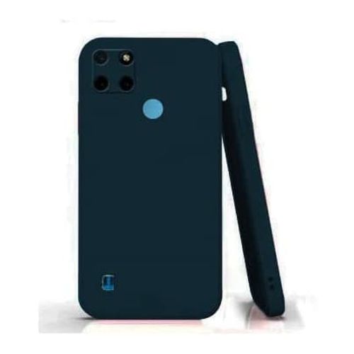 StraTG Dark Blue Silicon Cover for Realme C21Y / C25 / C25s / C25Y - Slim and Protective Smartphone Case with Camera Protection