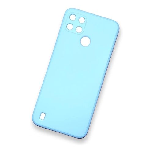 StraTG Light Blue Silicon Cover for Realme C21Y / C25 / C25s / C25Y - Slim and Protective Smartphone Case with Camera Protection