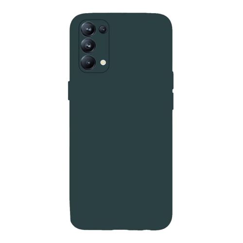 StraTG Dark Green Silicon Cover for Oppo Reno 6 4G - Slim and Protective Smartphone Case with Camera Protection