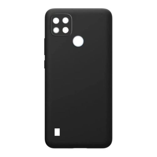 StraTG Black Silicon Cover for Realme C21 - Slim and Protective Smartphone Case with Camera Protection