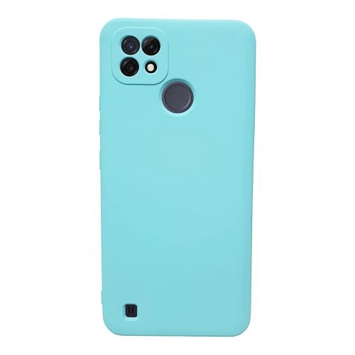 StraTG Dark Green Silicon Cover for Realme C21 - Slim and Protective Smartphone Case with Camera Protection