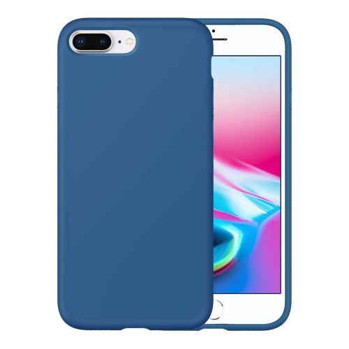 StraTG Petrol Blue Silicon Cover for iPhone 7 Plus / 8 Plus - Slim and Protective Smartphone Case 