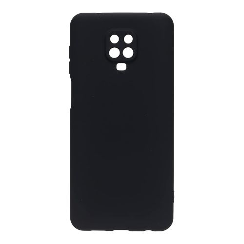 StraTG Black Silicon Cover for Xiaomi Redmi Note 9s / Note 9 Pro Max / Note 9 Pro - Slim and Protective Smartphone Case with Camera Protection