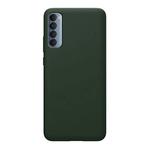 StraTG Dark Green Silicon Cover for Oppo Reno 4 Pro 4G - Slim and Protective Smartphone Case 