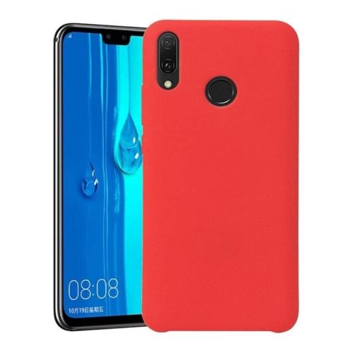 StraTG Red Silicon Cover for Huawei Y9 2019 - Slim and Protective Smartphone Case 