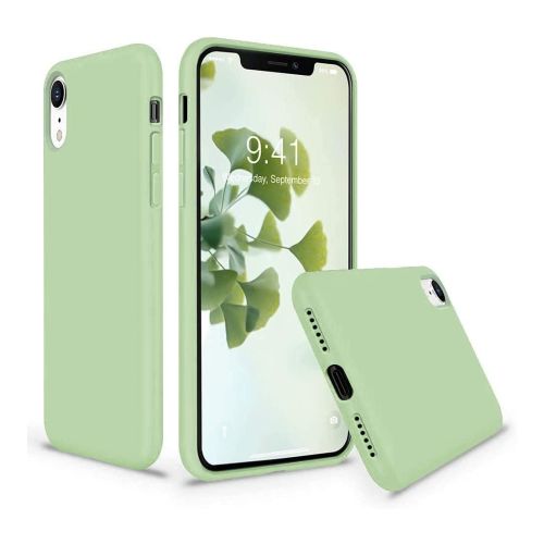 StraTG Mint Green Silicon Cover for iPhone XR - Slim and Protective Smartphone Case 