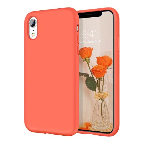 StraTG Coral Silicon Cover for iPhone XR - Slim and Protective Smartphone Case 