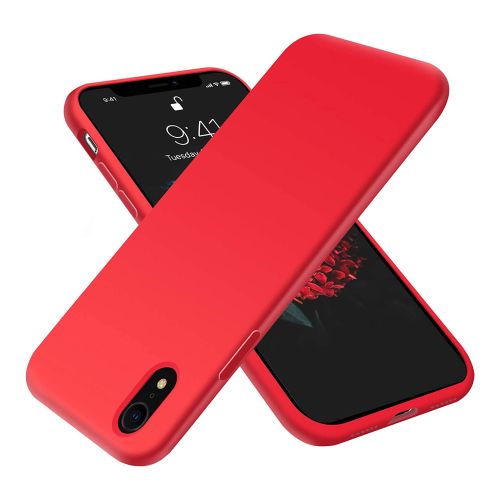 ستراتيجى جراب حماية سيليكون احمر للمحمول iPhone XR [مواصفات]