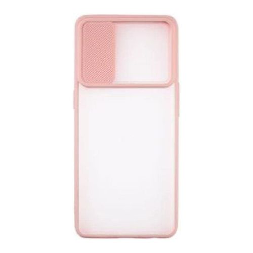 StraTG Clear and light Pink Case with Sliding Camera Protector for Samsung A10s - Stylish and Protective Smartphone Case
