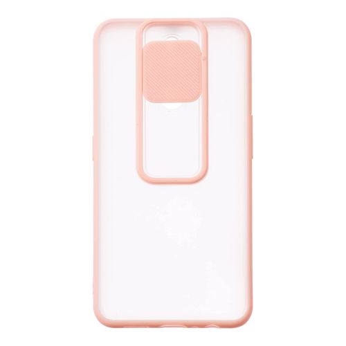 StraTG Clear and light Pink Case with Sliding Camera Protector for Oppo F11 - Stylish and Protective Smartphone Case