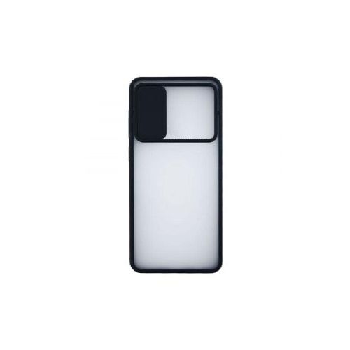 StraTG Clear and Black Case with Sliding Camera Protector for Oppo Reno 3 - Stylish and Protective Smartphone Case