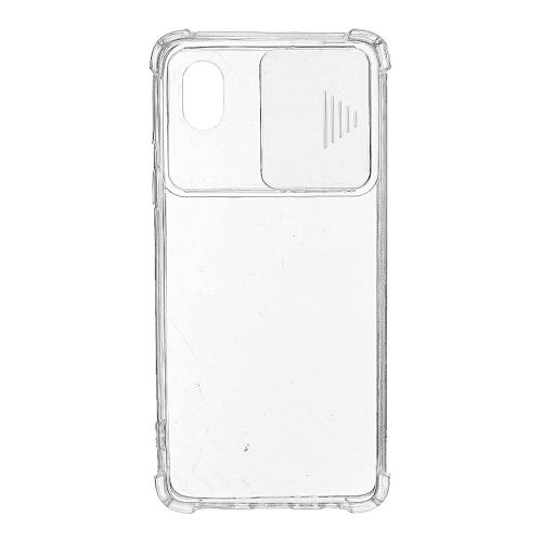 StraTG Gorilla Transparent Cover for Samsung A01 Core - Durable and Clear Smartphone Case with Slide Camera Protection