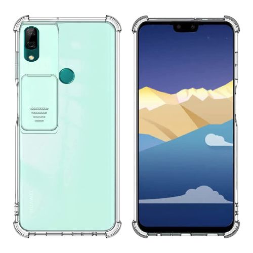 StraTG Gorilla Transparent Cover for Huawei Y7 Prime (2019) - Durable and Clear Smartphone Case with Slide Camera Protection