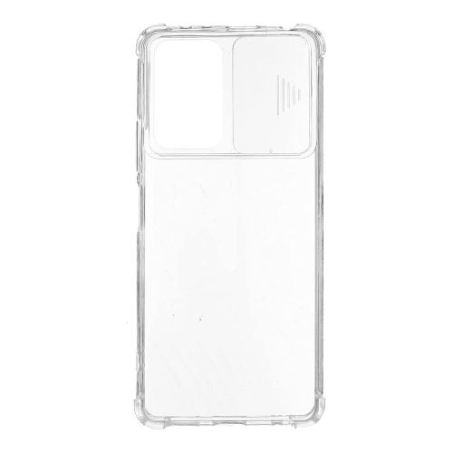 StraTG Gorilla Transparent Cover for Xiaomi Redmi Note 10 Pro / Note 10 Pro Max - Durable and Clear Smartphone Case with Slide Camera Protection