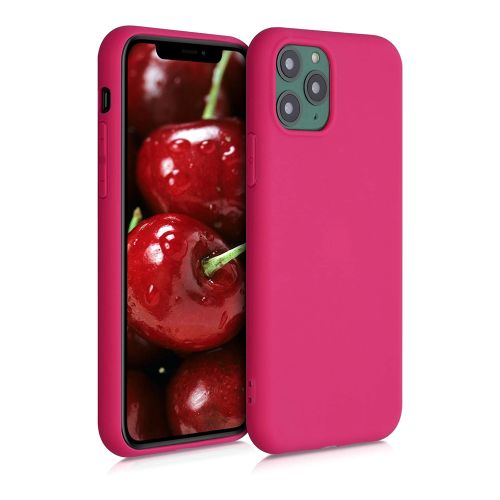 StraTG Fuchsia Silicon Cover for iPhone 11 Pro - Slim and Protective Smartphone Case 