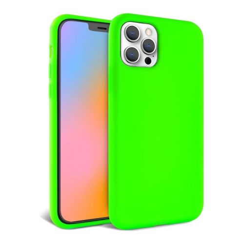StraTG Bright Green Silicon Cover for iPhone 11 Pro Max - Slim and Protective Smartphone Case 
