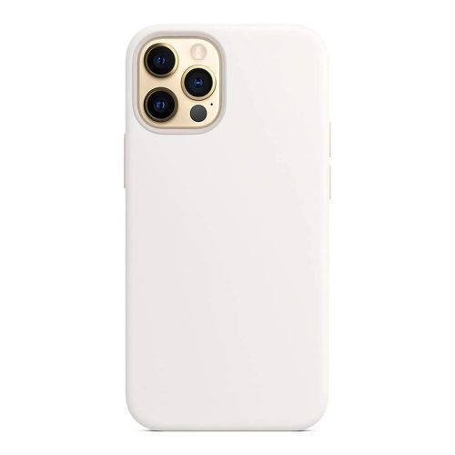 StraTG White Silicon Cover for iPhone 12 Pro Max - Slim and Protective Smartphone Case 