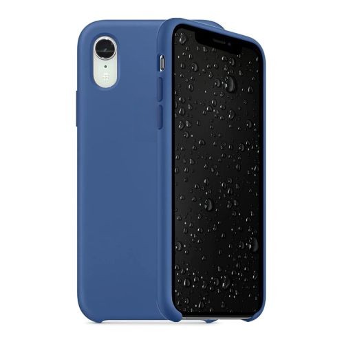 StraTG Blue Silicon Cover for iPhone XR - Slim and Protective Smartphone Case 