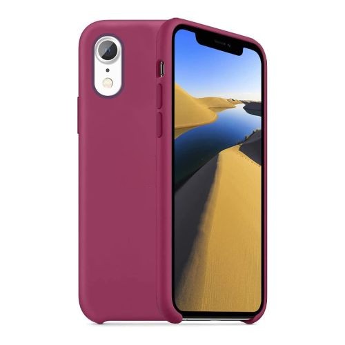 ستراتيجى جراب حماية سيليكون عنابى للمحمول iPhone XR [مواصفات]