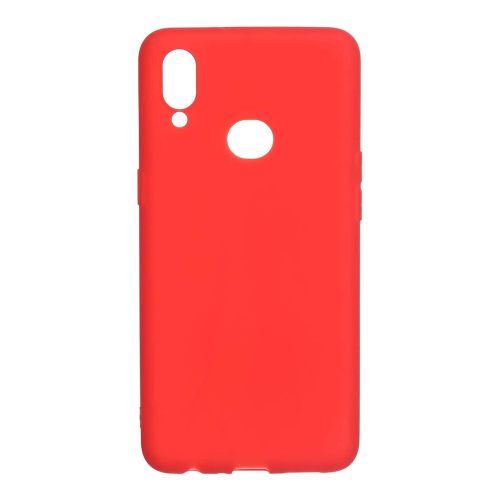 StraTG Red Silicon Cover for Samsung A10s - Slim and Protective Smartphone Case 