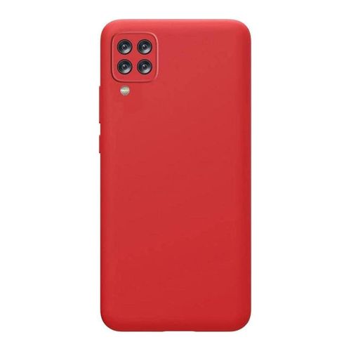 StraTG Red Silicon Cover for Samsung A12 / M12 / F12 - Slim and Protective Smartphone Case with Camera Protection