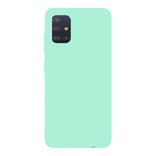 StraTG Turquoise Silicon Cover for Samsung A71 - Slim and Protective Smartphone Case 