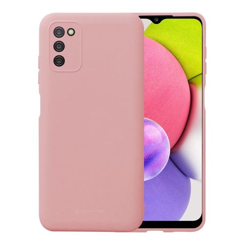 StraTG Pink Silicon Cover for Samsung A03s - Slim and Protective Smartphone Case with Camera Protection