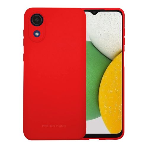 StraTG Red Silicon Cover for Samsung A03 Core - Slim and Protective Smartphone Case with Camera Protection