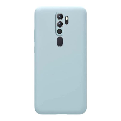 StraTG Light Blue Silicon Cover for Oppo A5 2020 / A9 2020 / A11 - Slim and Protective Smartphone Case with Camera Protection