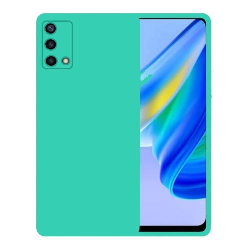 StraTG Turquoise Silicon Cover for Oppo A74 / A95 4G / F19 - Slim and Protective Smartphone Case with Camera Protection