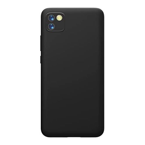 StraTG Black Silicon Cover for Realme C11 2020 - Slim and Protective Smartphone Case with Camera Protection