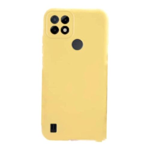 StraTG Yellow Silicon Cover for Realme C21Y / C25 / C25s / C25Y - Slim and Protective Smartphone Case with Camera Protection