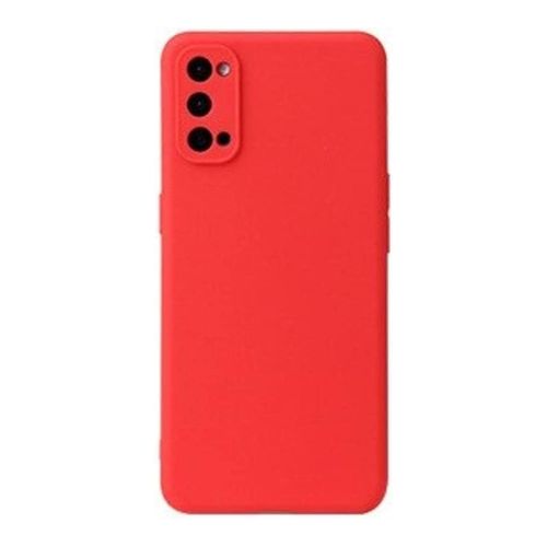 StraTG Red Silicon Cover for Oppo Reno 5 4G / Reno 5 5G - Slim and Protective Smartphone Case with Camera Protection