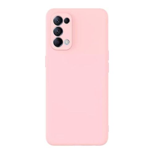 StraTG Pink Silicon Cover for Oppo Reno 5 4G / Reno 5 5G - Slim and Protective Smartphone Case with Camera Protection