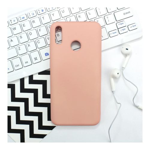 StraTG Light Pink Silicon Cover for Huawei Y9 2019 - Slim and Protective Smartphone Case 