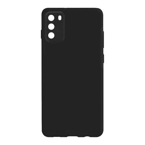 StraTG Black Silicon Cover for Xiaomi Poco M3 - Slim and Protective Smartphone Case with Camera Protection