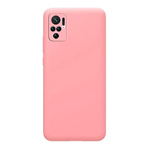 StraTG Pink Silicon Cover for Xiaomi Redmi Note 10 / Note 10s - Slim and Protective Smartphone Case with Camera Protection
