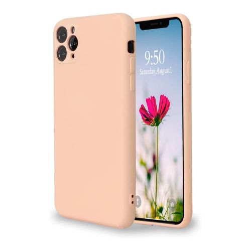 ستراتيجى جراب حماية سيليكون بينك للمحمول iPhone 11 Pro مع حماية للكاميرا