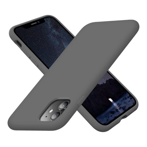 StraTG Dark Grey Silicon Cover for iPhone 11 - Slim and Protective Smartphone Case 