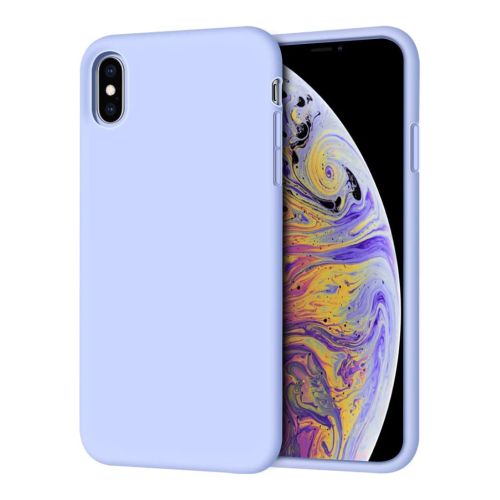 ستراتيجى جراب حماية سيليكون رمادى غامق للمحمول iPhone XS Max