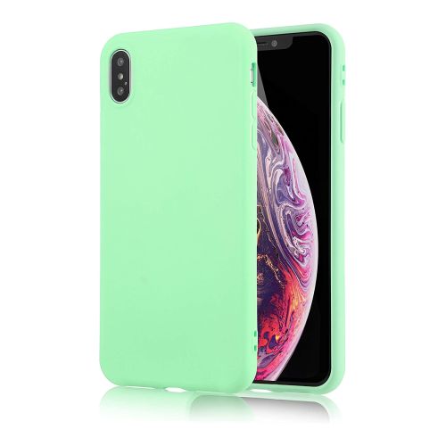 StraTG Mint Green Silicon Cover for iPhone XS Max - Slim and Protective Smartphone Case 