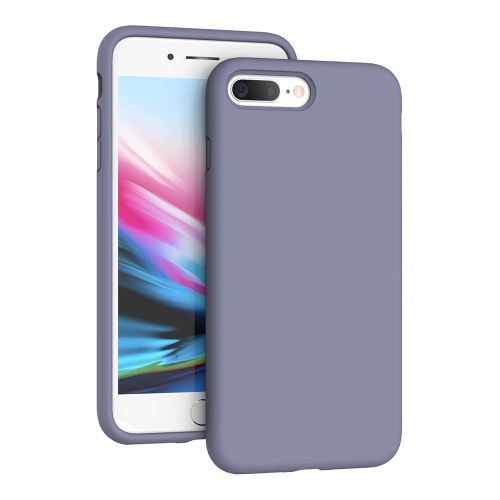 StraTG Grey Silicon Cover for iPhone 7 Plus / 8 Plus - Slim and Protective Smartphone Case 
