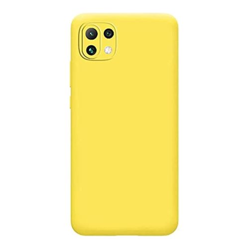 ستراتيجى جراب حماية سيليكون اصفر للمحمول Xiaomi Mi 11 Lite مع حماية للكاميرا
