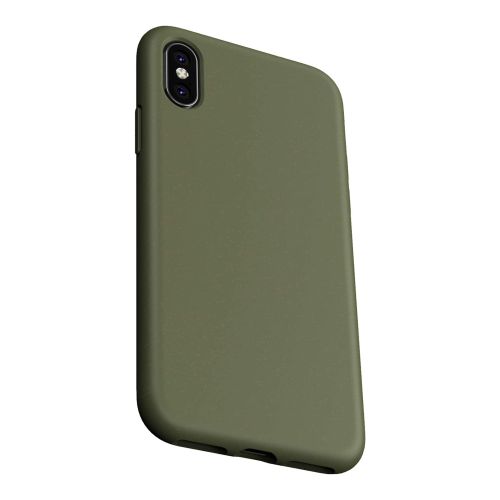 StraTG Khaki Silicon Cover for iPhone XS Max - Slim and Protective Smartphone Case 