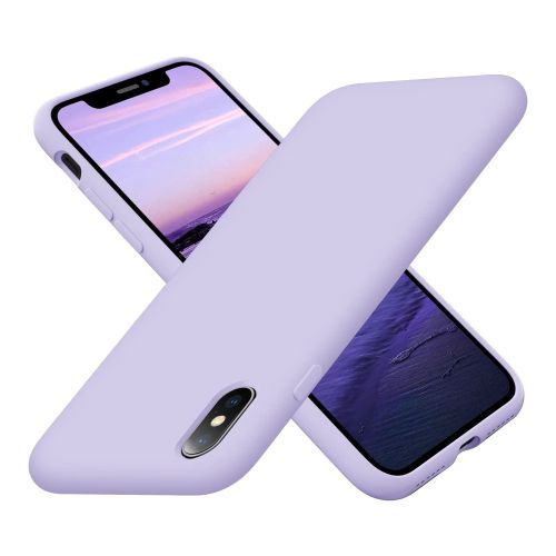 StraTG Light Purple Silicon Cover for iPhone XS Max - Slim and Protective Smartphone Case 