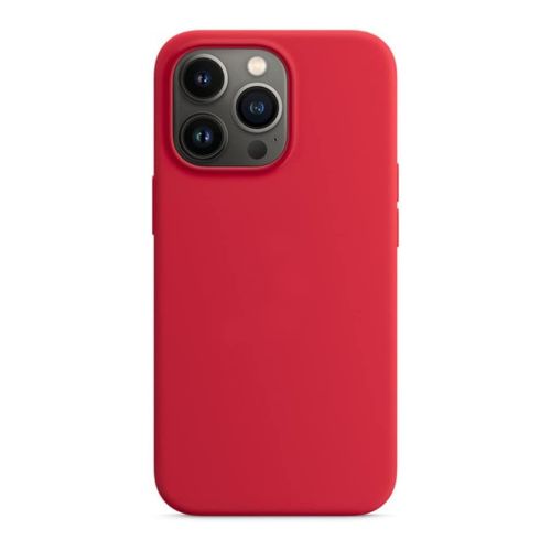 StraTG Light wine Red Silicon Cover for iPhone 13 Pro - Slim and Protective Smartphone Case 