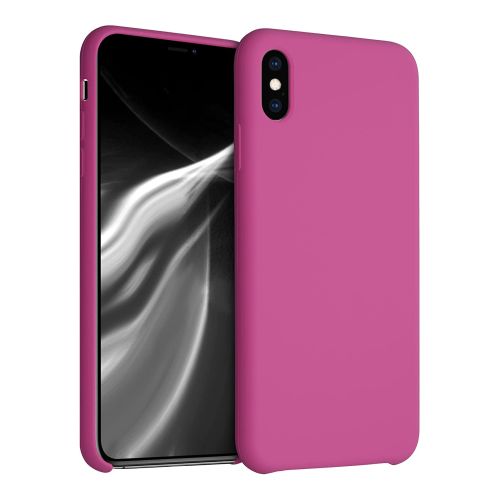 StraTG Purple Silicon Cover for iPhone XS Max - Slim and Protective Smartphone Case 