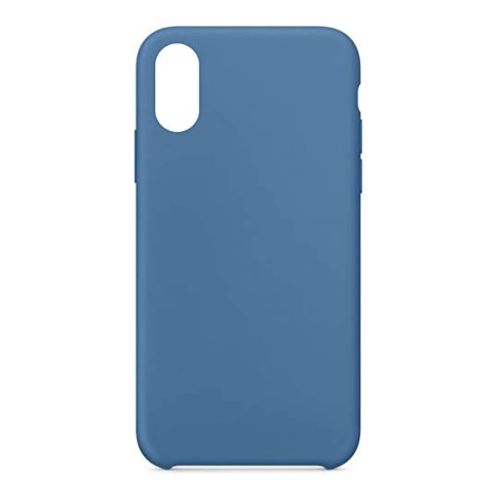 StraTG Blue Silicon Cover for iPhone XS Max - Slim and Protective Smartphone Case 